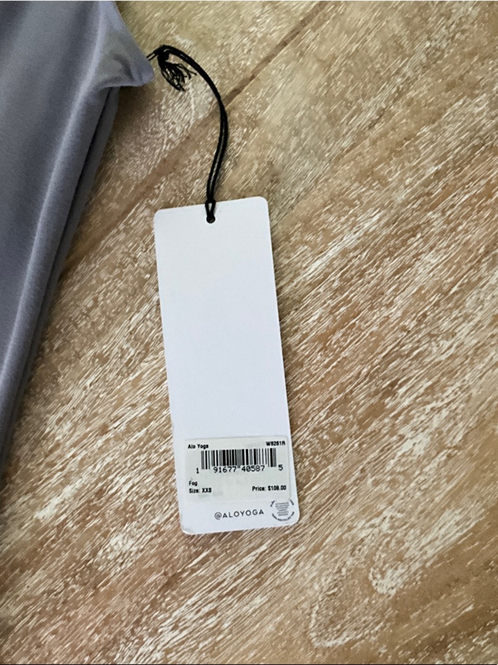 ALO Yoga Slate Gray Square Neck Bodycon Slip - Picture 3 of 6